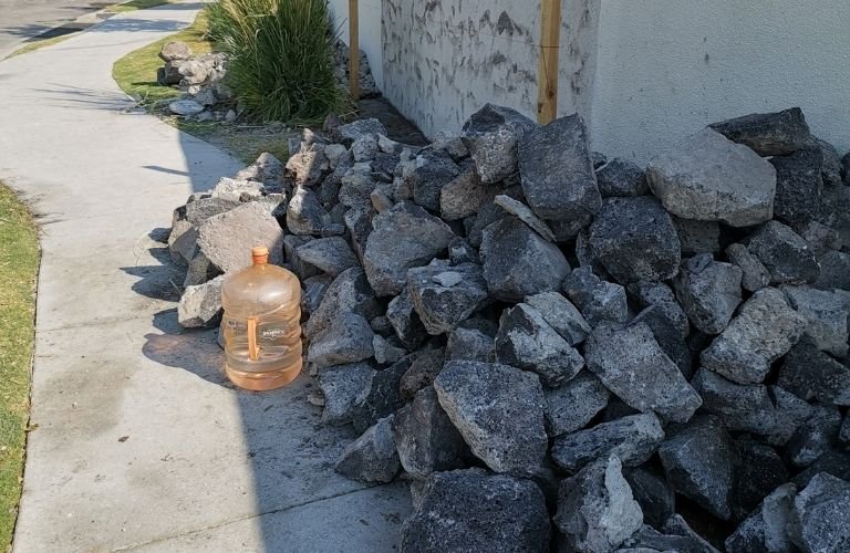 Uso de piedra en inmuebles.